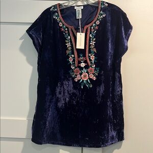Sundance NWT Floral Embroidered Top Gorgeous Bead Work